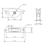 Allen Brothers 25mm x 8mm Aluminium Sheave Box Medium