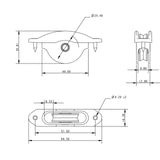 Allen Brothers 25mm X 8mm Stainless Steel Ball Bearing Sheave Box