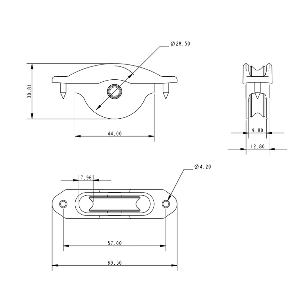 Allen Brothers 25mm X 8mm Alloy Sheave Box