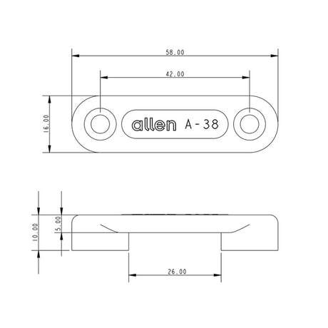 Allen Brothers 58MM Nylon Lacing Strap - Grey
