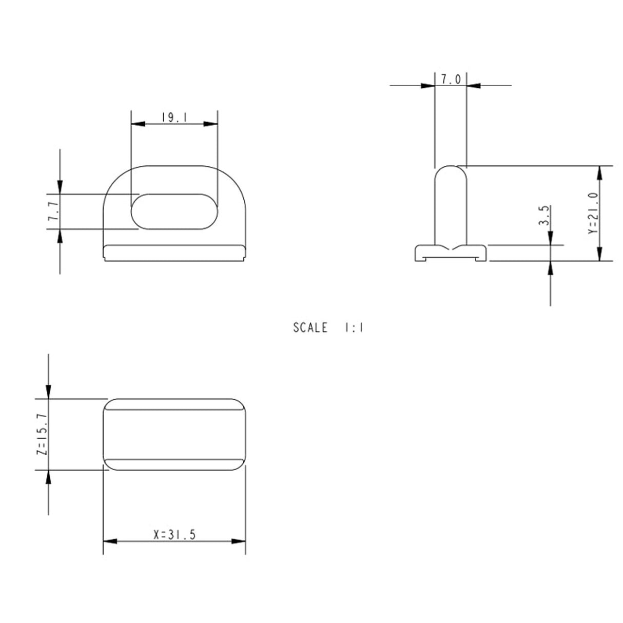 Allen Brothers 15MM X 32MM Nylon Track Slide