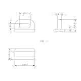 Allen Brothers 21MM X 39MM Nylon Track Slide