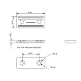 Allen Brothers 47MM Toe Strap Plate - Black