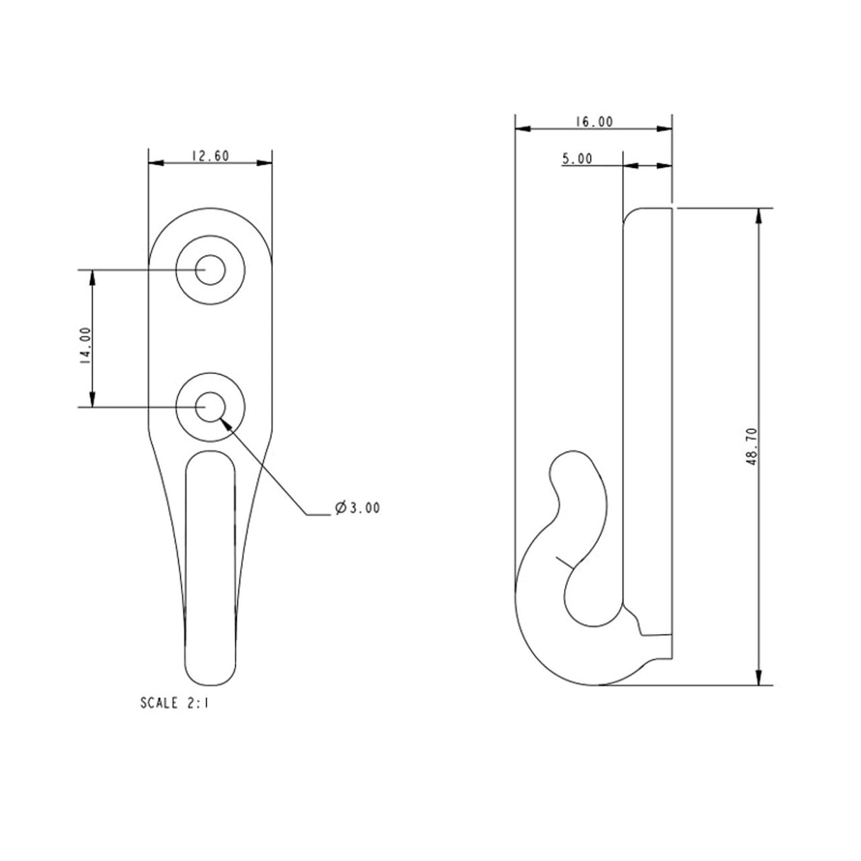 Allen Brothers 5MM Nylon Snap Lacing Hook