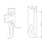Allen Brothers 5MM Nylon Snap Lacing Hook