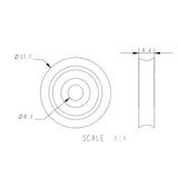 Allen Brothers 38mm x 8mm Plain Bearing Acetal Sheave