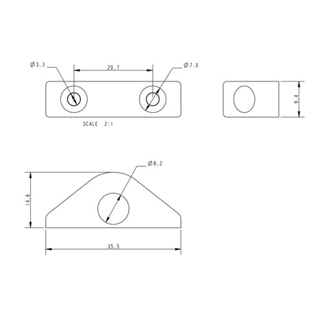 Allen Brothers 7MM Low Profile Fairlead