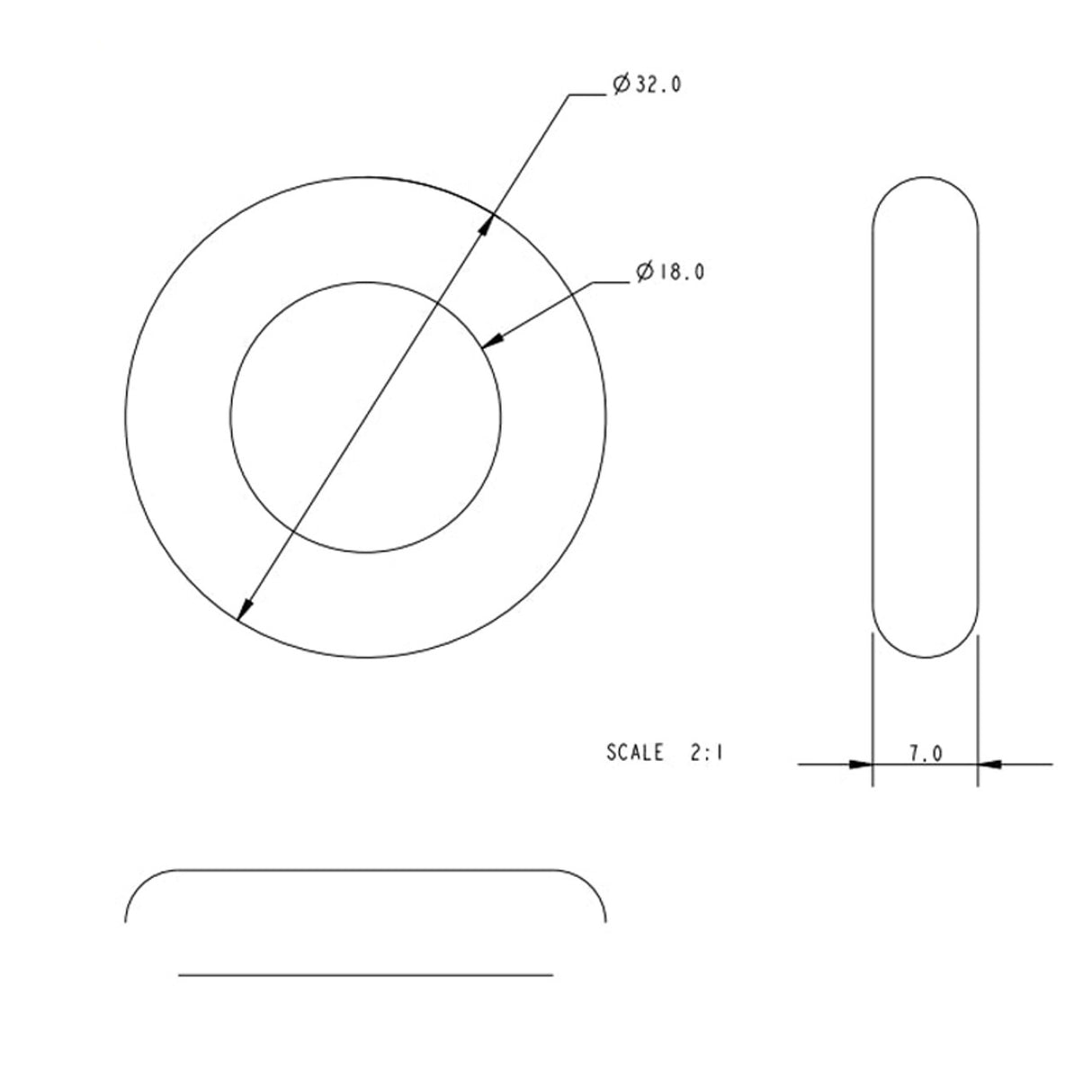 Allen Brothers 14MM X 18MM Nylon Sail Ring