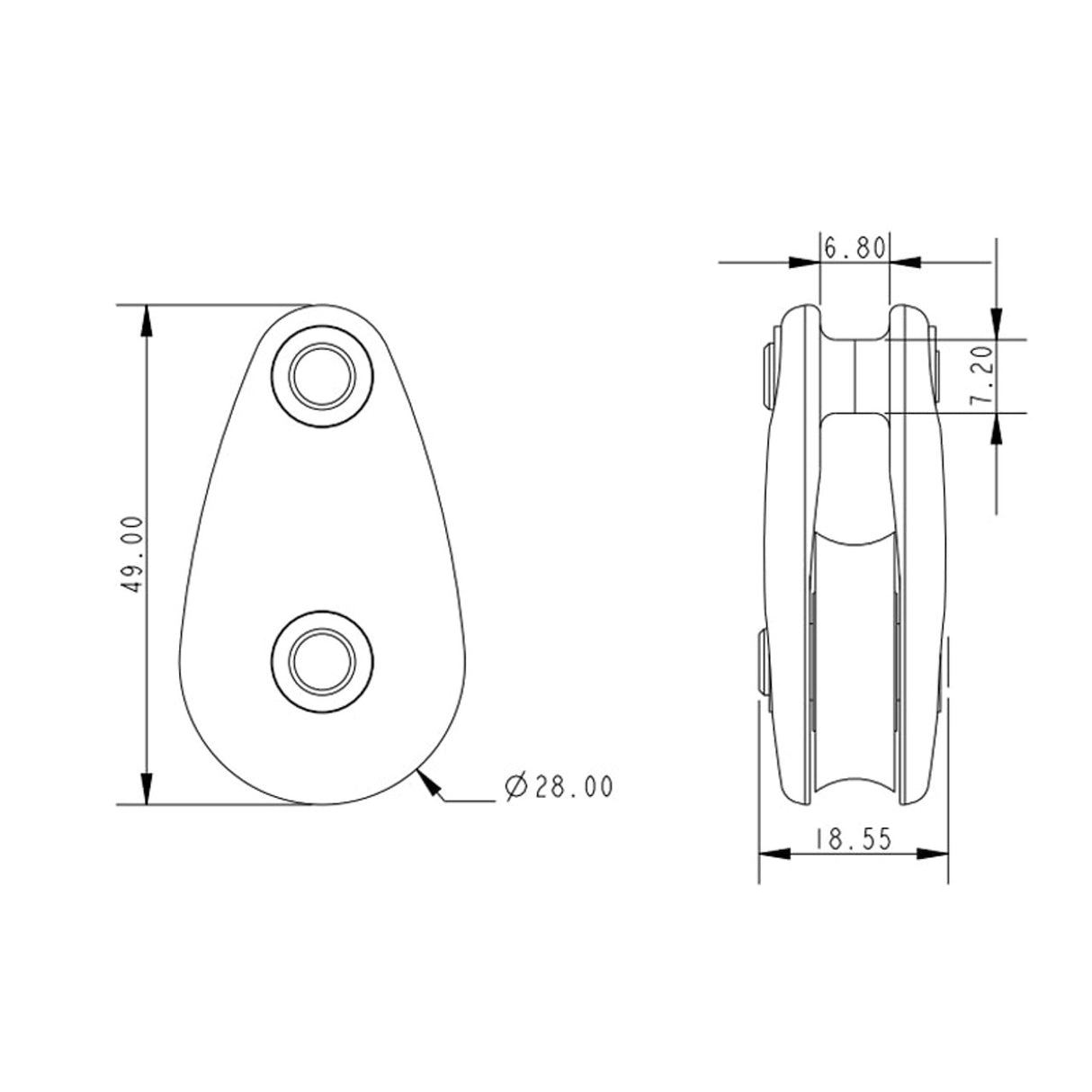 Allen Brothers 30MM Sheet Block Single