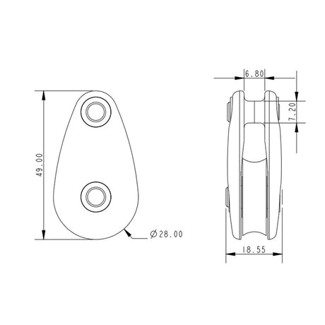 Allen Brothers 30MM Sheet Block Single