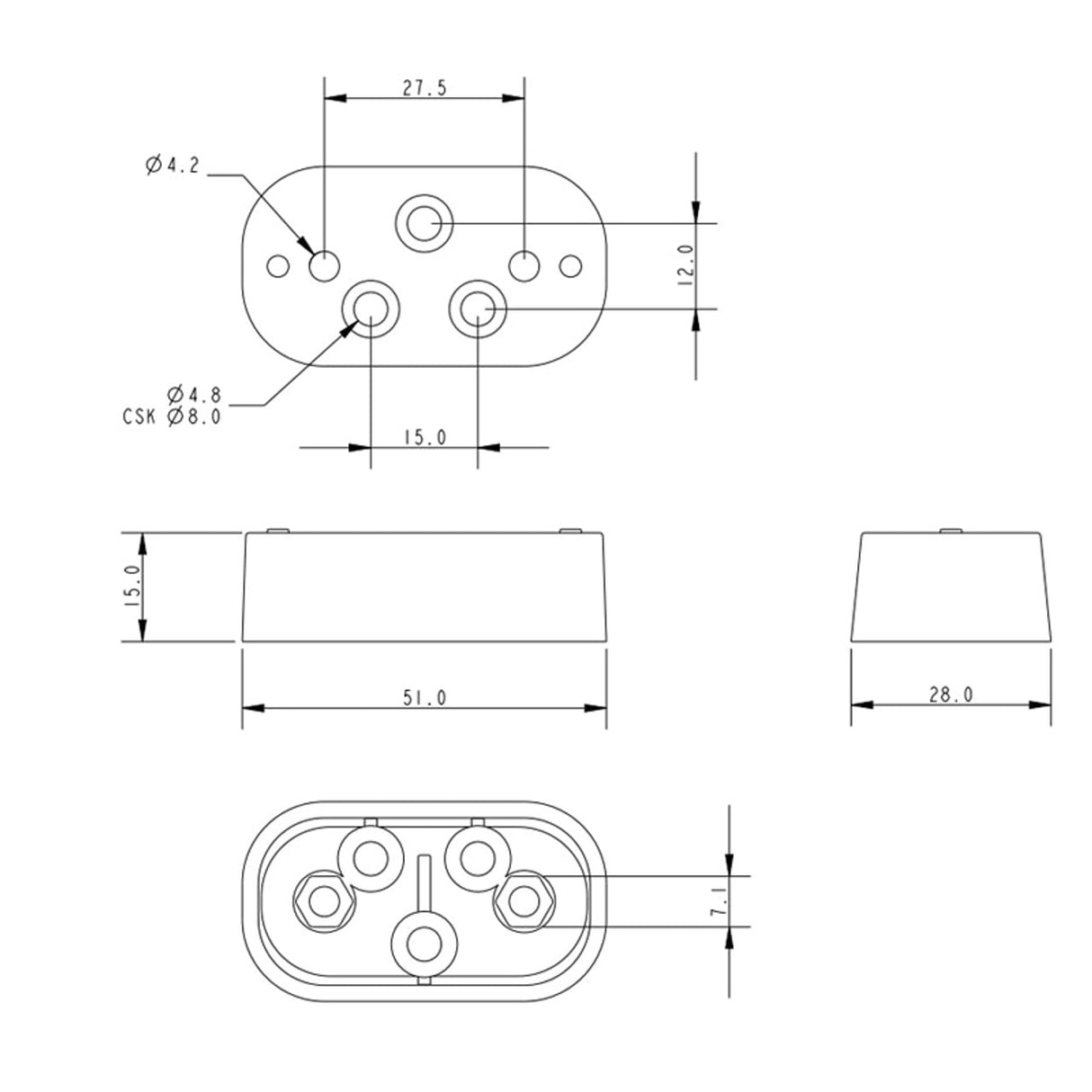 Allen Brothers Small Cleat Parallel Base