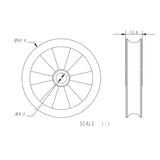 Allen Brothers 62mm X 13mm Plain Bearing Acetal Sheave