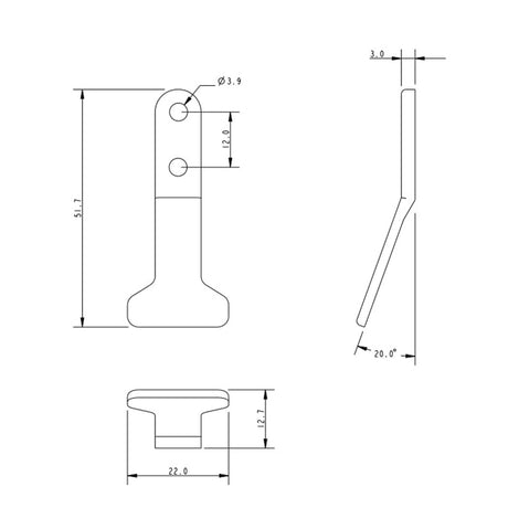 Allen Brothers Rudder Retaining Clip