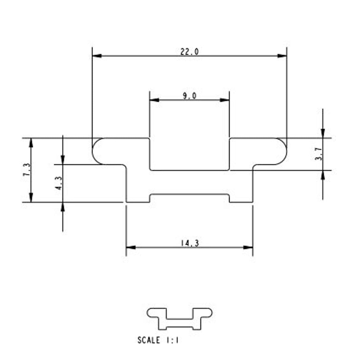 Allen Brothers T-Track Drilled X 3660MM