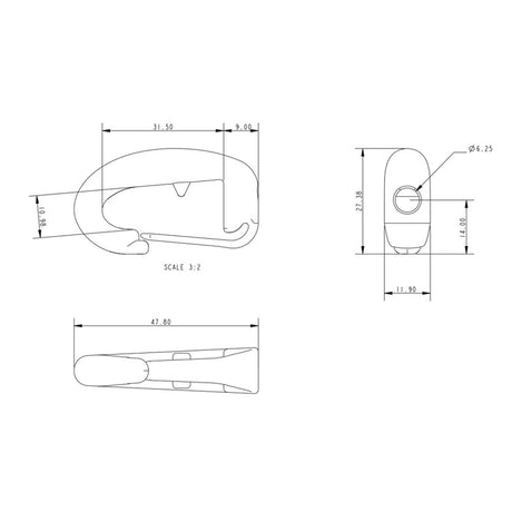 Allen Brothers 47MM Nylon Spring Hook