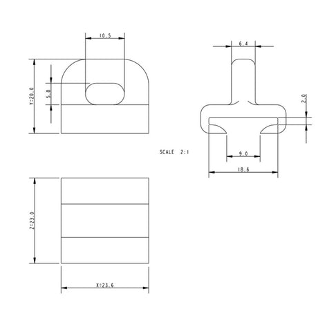 Allen Brothers 18MM X 23MM Nylon Track Slide