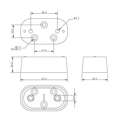 Allen Brothers Large Cleat Parallel Base