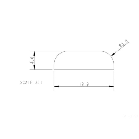 Allen Brothers Alloy Keelband Undrilled X 3.05M