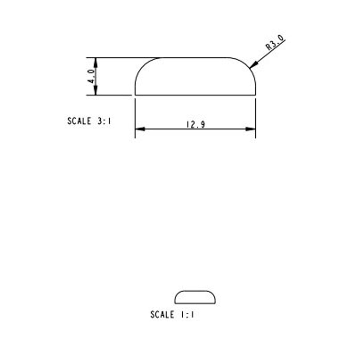 Allen Brothers Alloy Keelband Drilled X 3.05M