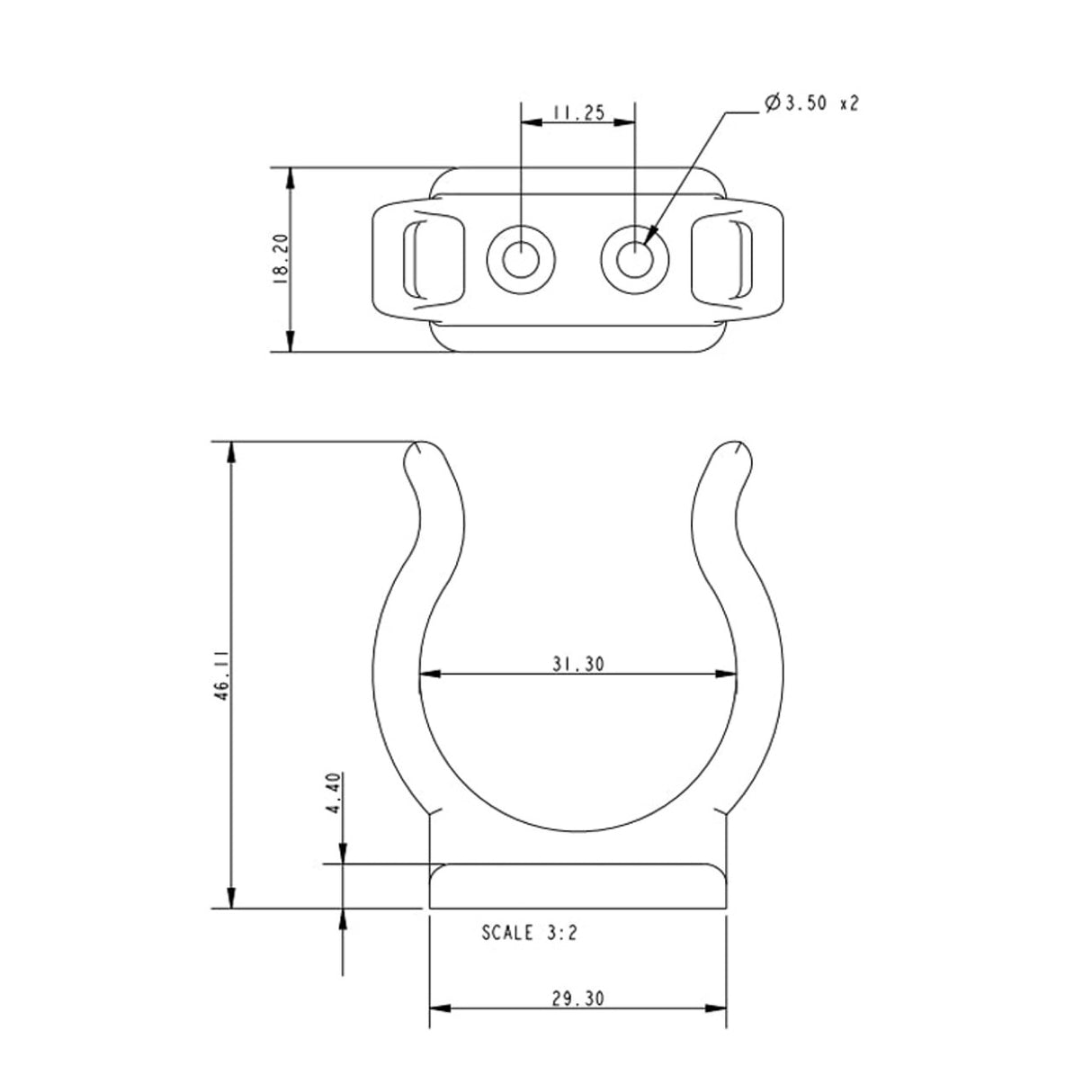 Allen Brothers 32MM Nylon Tube Clip