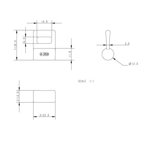 Allen Brothers 12MM X 22MM Nylon Sail Slug