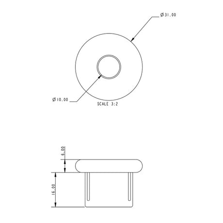 Allen Brothers 25MM Nylon Tube Plug