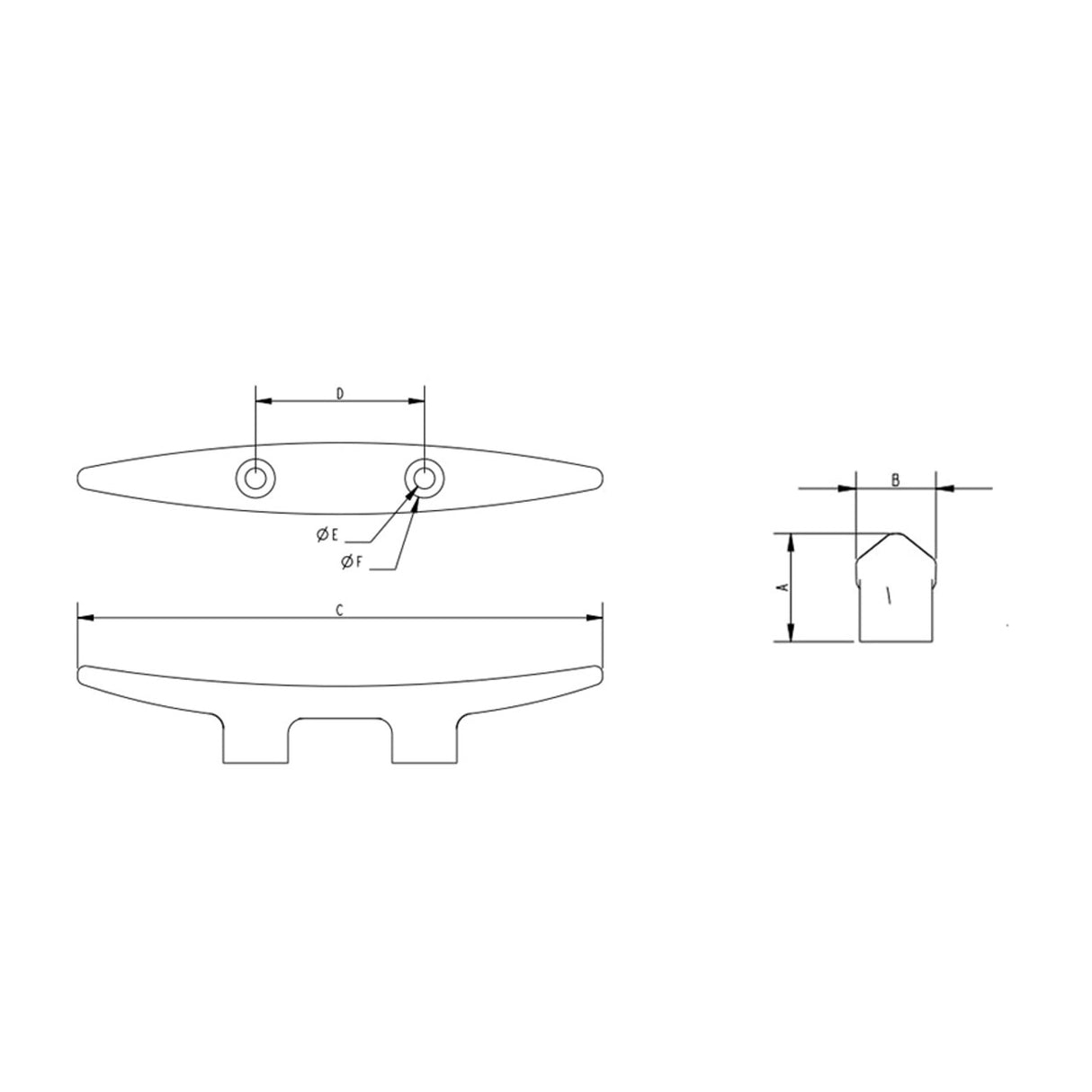 Allen Brothers 200MM Traditional Nylon Open Cleat