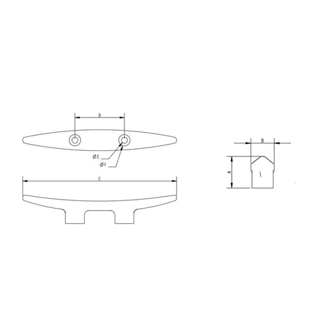 Allen Brothers 200MM Traditional Nylon Open Cleat