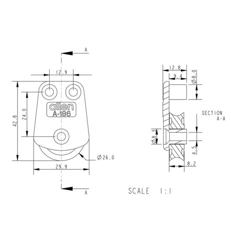Allen Brothers Outhaul Sheave