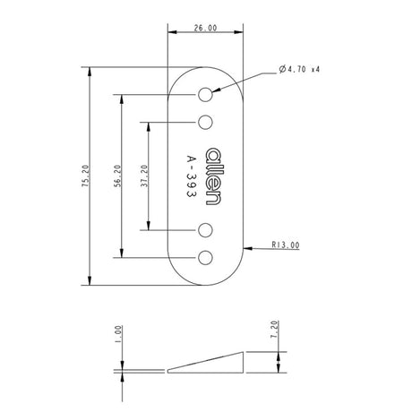 Allen Brothers Rowlock Wedge