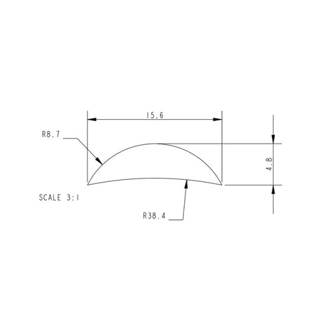 Allen Brothers Alloy Keelband Undrilled X 3.3M