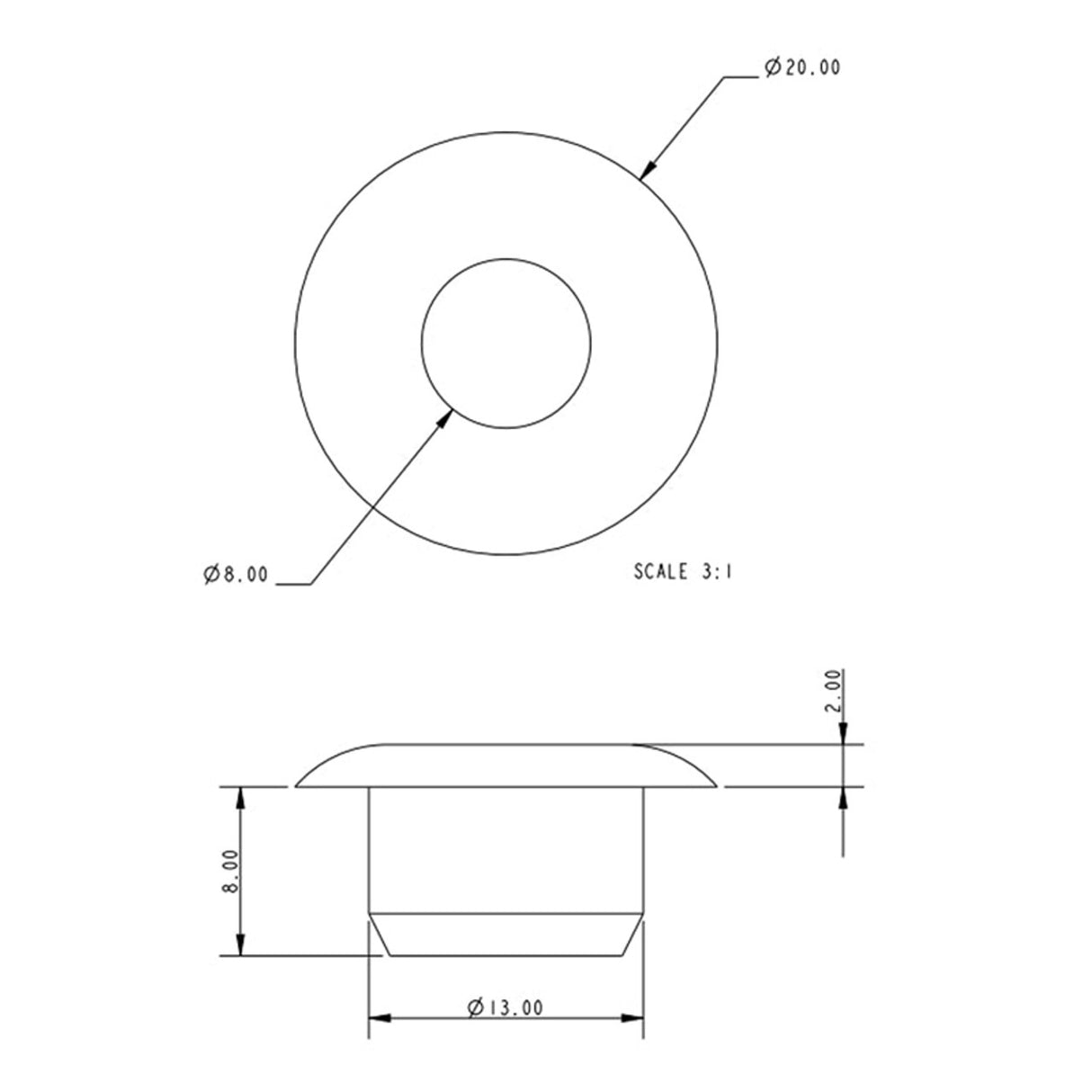 Allen Brothers 8MM X 13MM Deck Bush