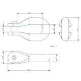 Allen Brothers 24MM X 45MM Nylon Sail Shackle