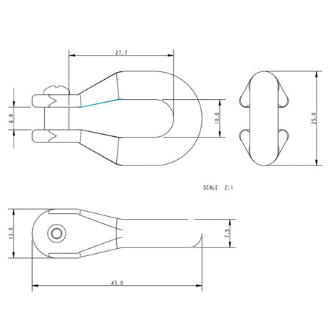 Allen Brothers 24MM X 45MM Nylon Sail Shackle