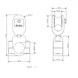 Allen Brothers Stanchion Lead Block - Clevis