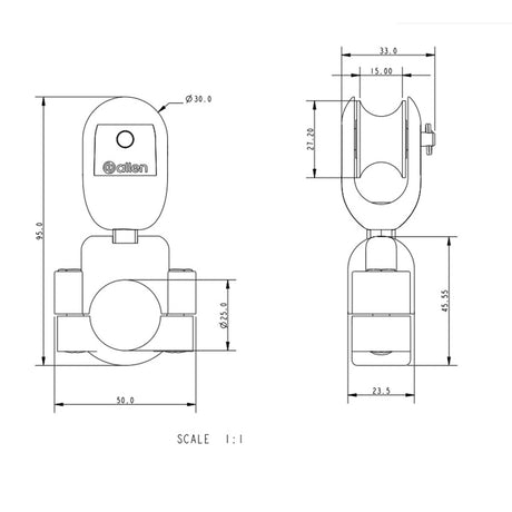 Allen Brothers Stanchion Lead Block - Clevis