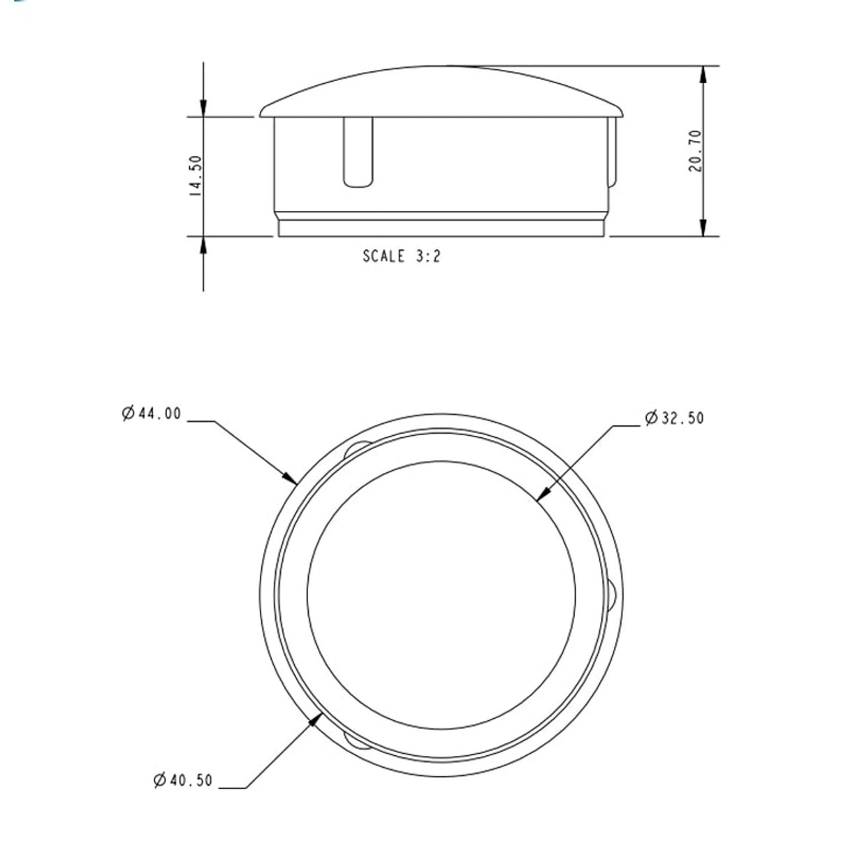 Allen Brothers 45MM Nylon End Cap