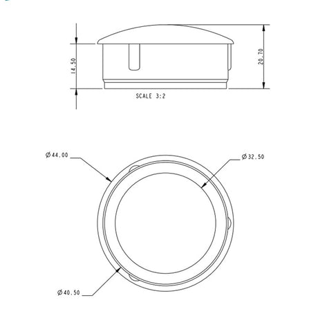 Allen Brothers 45MM Nylon End Cap