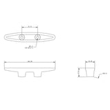 Allen Brothers 100MM Acetal Resin Open Mast Cleat
