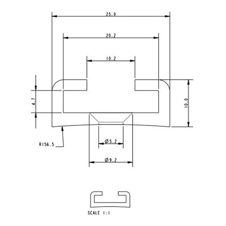 Allen Brothers 19MM Alloy Track Drilled X 3660MM