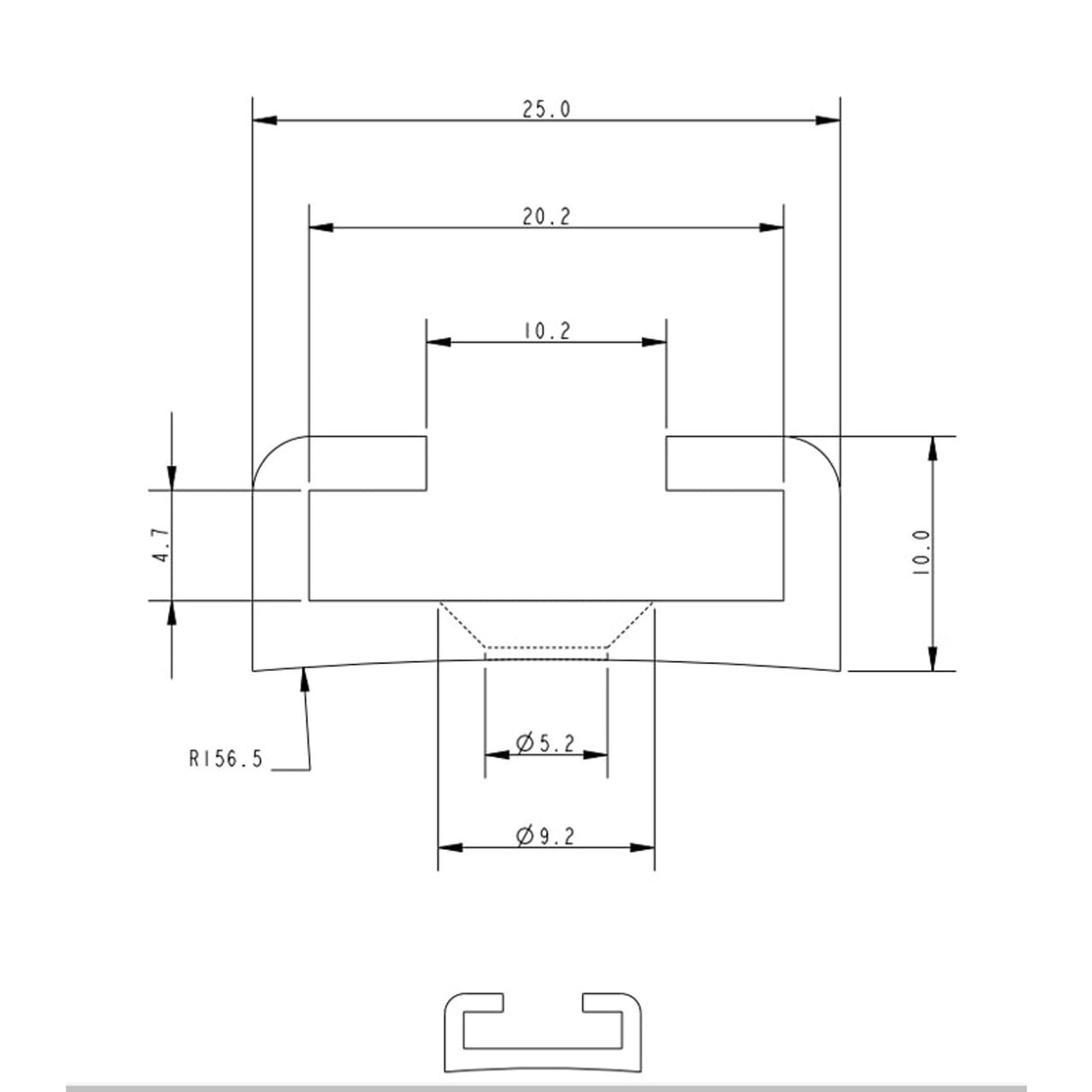 Allen Brothers 19MM Alloy Track Undrilled X 3660MM