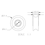 Allen Brothers 27MM X 10MM Plain Bearing Acetal Sheave