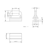 Allen Brothers Internal Sail Slide 17mm x 39mm