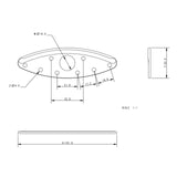 Allen Brothers 100MM X 31MM Nylon Spinnaker Headboard