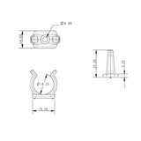 Allen Brothers 19MM Nylon Tube Clip - White