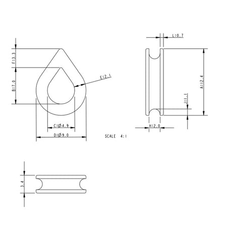 Allen Brothers Nylon Thimble For 2MM Rope