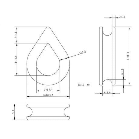 Allen Brothers Nylon Thimble For 3MM Rope