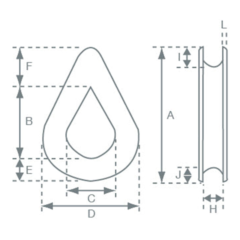 Allen Brothers Nylon Thimble For 4mm Rope