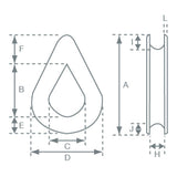 Allen Brothers Nylon Thimble For 4mm Rope