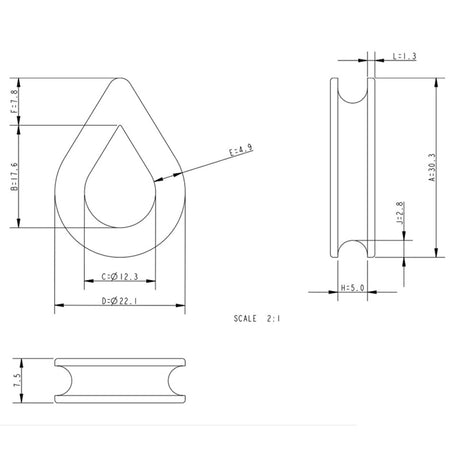 Allen Brothers Nylon Thimble For 5MM Rope